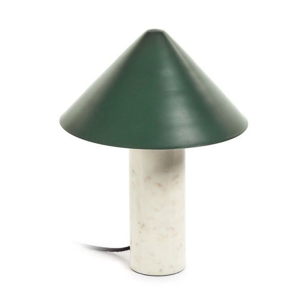 Zaļa galda lampa ar metāla abažūru (augstums 32 cm) Valentine – Kave Home