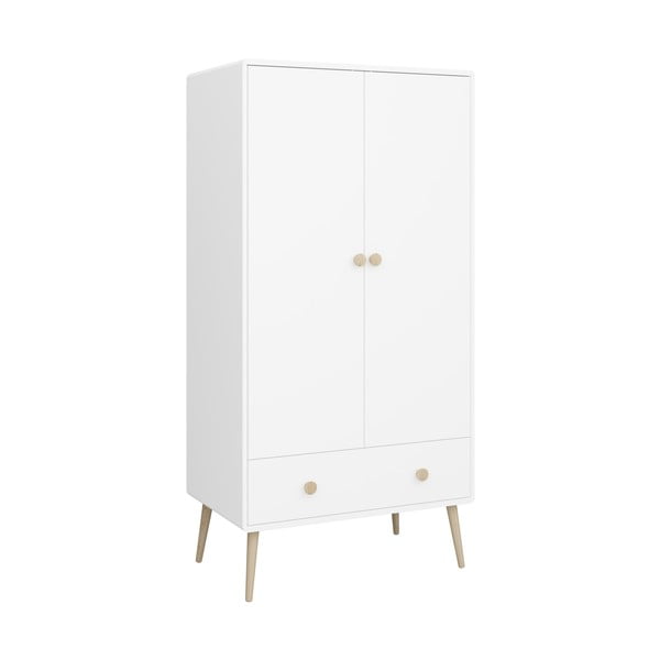 Balts bērnu drēbju skapis 80x160 cm Gaia – Tvilum-image-2