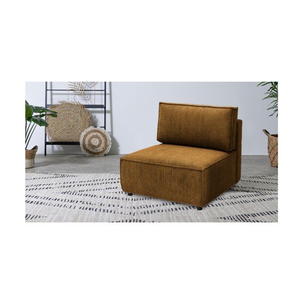 Sinepju dzeltens velveta modulārais dīvāns (vidējā moduļa) Nihad modular – Bobochic Paris-image-1