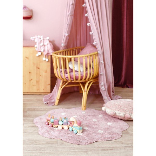 Rozā mazgājams/ar rokām darināts kokvilnas bērnu paklājs ø90 cm Mini Biscuit Vintage Nude – Lorena Canals-image-3
