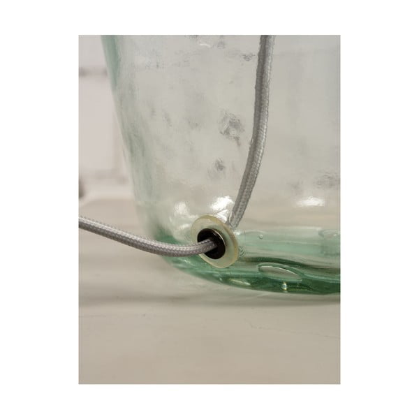 Galda lampa ar baltu abažūru un pārstrādāta stikla struktūru Good&Mojo Murano, ⌀ 47 cm-image-3