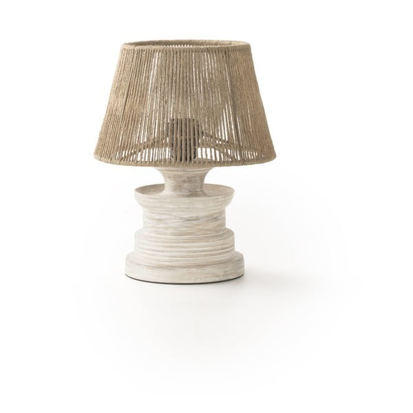 Balta/dabīga toņa galda lampa (augstums 30 cm) – Geese
