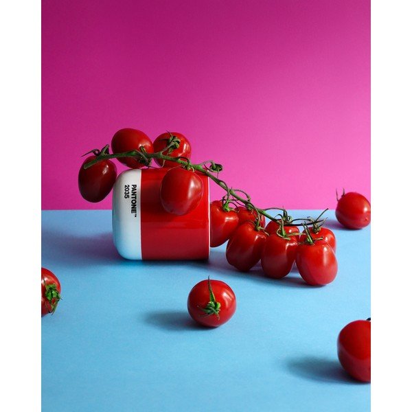 Sarkana kapučīno porcelāna tasīte 175 ml Red 2035 – Pantone-image-1