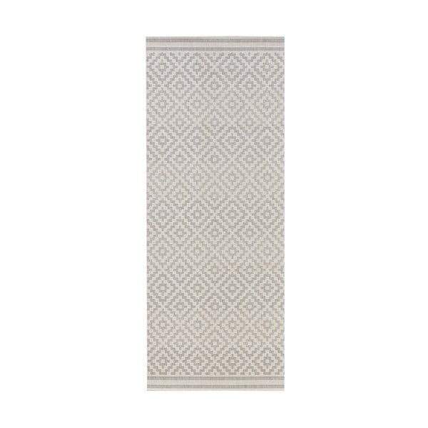 Pelēks āra paklājs Bougari Karo, 80 x 150 cm