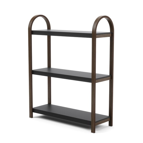 Melns/dabīga toņa plaukts ar riekstkoka imitāciju 72x90 cm Bellwood – Umbra-image-3