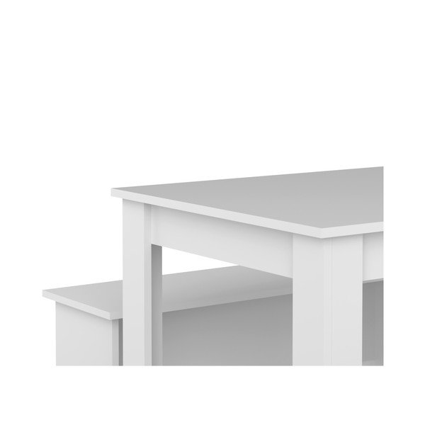 Balts ēdamgalds ar 2 soliem TemaHome Nice-image-3