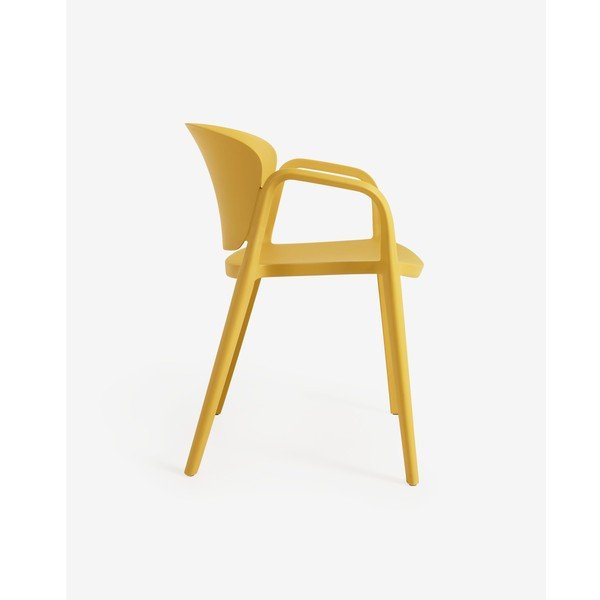 Dzeltens plastmasas dārza krēsls Ania – Kave Home-image-3