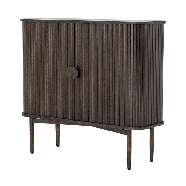 Brūna zema kumode ar ozolkoka imitāciju un bīdāmām durvīm 110x100 cm Valencia – Bloomingville-image-3
