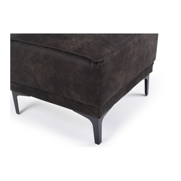 Antracīta pelēks pufs no ādas imitācijas Copenhagen – Scandic-image-4