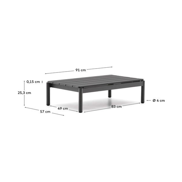 Metāla dārza kafijas galdiņš 57x91 cm Sorells – Kave Home-image-3