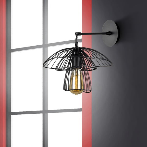 Melna sienas lampa Squid Lighting Root, augstums 36 cm-image-2