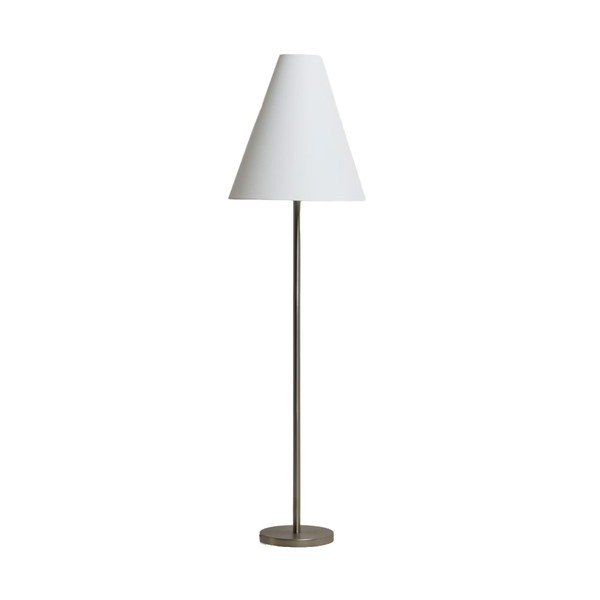 Sudraba krāsas stāvlampa ar auduma abažūru (augstums 153 cm) Navat – Kave Home