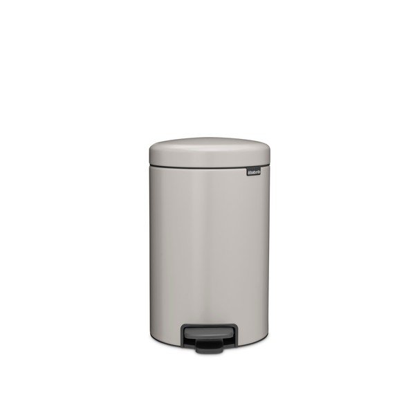 Gaiši pelēka tērauda atkritumu tvertne ar pedāli 12 l NewIcon – Brabantia
