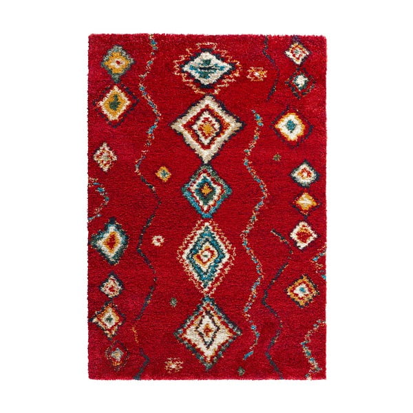 Sarkans paklājs Mint Rugs Geometric, 80 x 150 cm