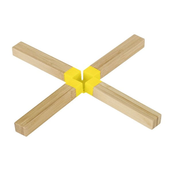 Dzeltens bambusa podiņa paklājs Wenko Cross