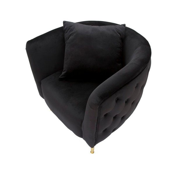 Melns samta atpūtas krēsls Bucarest – Mauro Ferretti-image-3