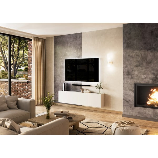 Balts TV galdiņš 183x45 cm Piana – Germania-image-1