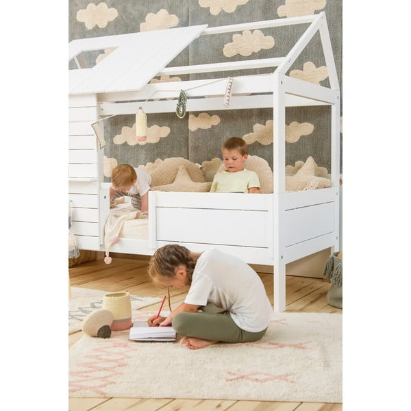 Rozā/krēmkrāsas mazgājams/ar rokām darināts kokvilnas paklājs 120x160 cm Atlas Natural – Lorena Canals-image-3