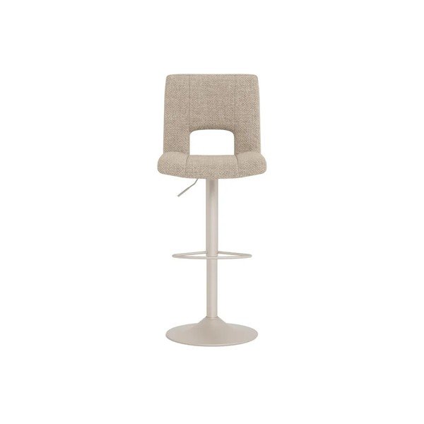 Bēši polsterēti bāra krēsli ar regulējamu augstumu/grozāmi (2 gab.) (sēdekļa augstums 62 cm) Sylvia – Actona-image-2