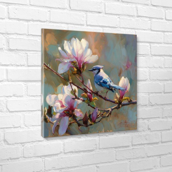 Drukāta glezna uz audekla 32x32 cm Bluejay & Blossom – Styler-image-4