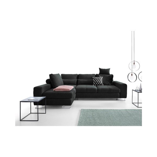 Tumši pelēks stūra dīvāns-lova Windsor & Co Sofas, kreisais stūris Alpha-image-1
