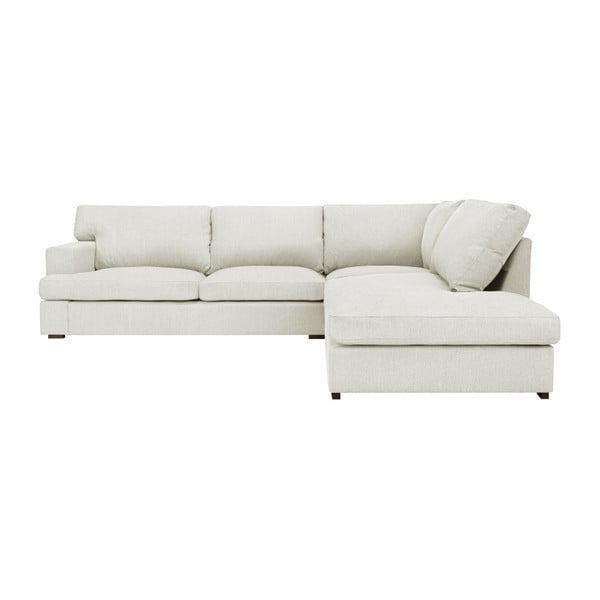 Krēmkrāsas un baltā krāsa Windsor & Co Sofas Daphne stūra dīvāns, labais stūris