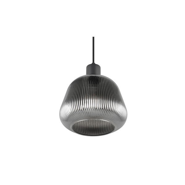 Melna piekaramā lampa ar stikla abažūru ø 22 cm Tarifa – Trio-image-3