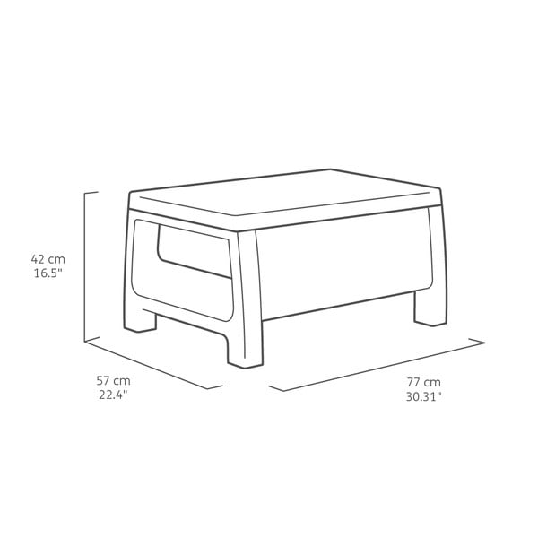Tumši pelēks dārza atpūtas komplekts 4 personām Corfu – Keter-image-4