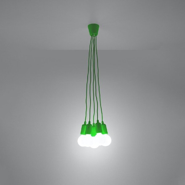 Zaļa piekaramā lampa 25x25 cm Rene – Sollux-image-4