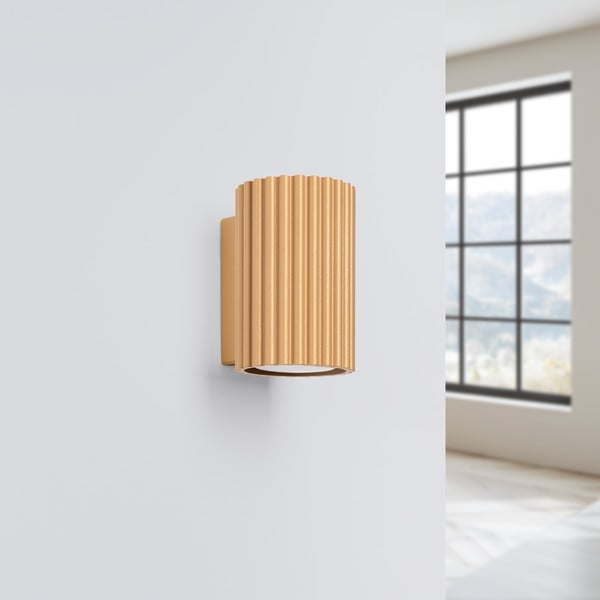 Zelta krāsas sienas lampa Gleam – Sollux-image-3