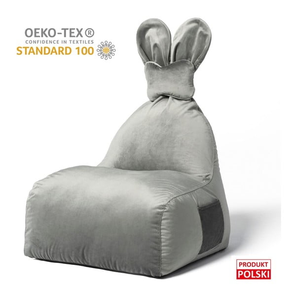 Pelēks bērnu sēžammaiss Funny Bunny – The Brooklyn Kids-image-1