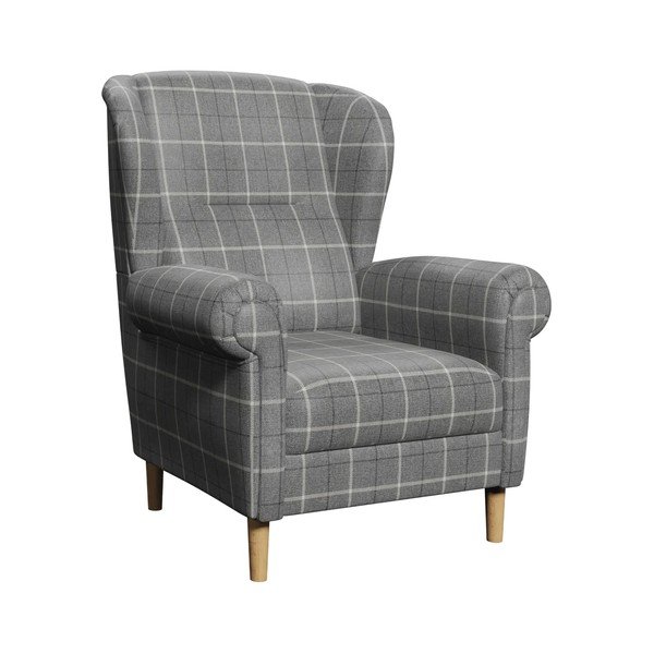 Pelēks atpūtas krēsls ar atzveltni Swan – Ropez