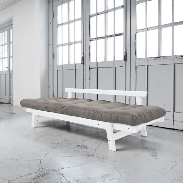Dīvāns gulta Karup Step White/Granite Grey-image-3