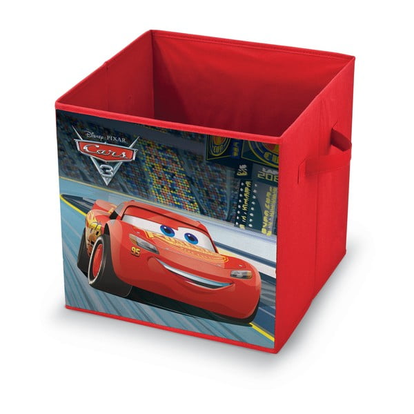 Sarkana rotaļlietu glabāšanas kaste Domopak Disney Cars, garums 32 cm
