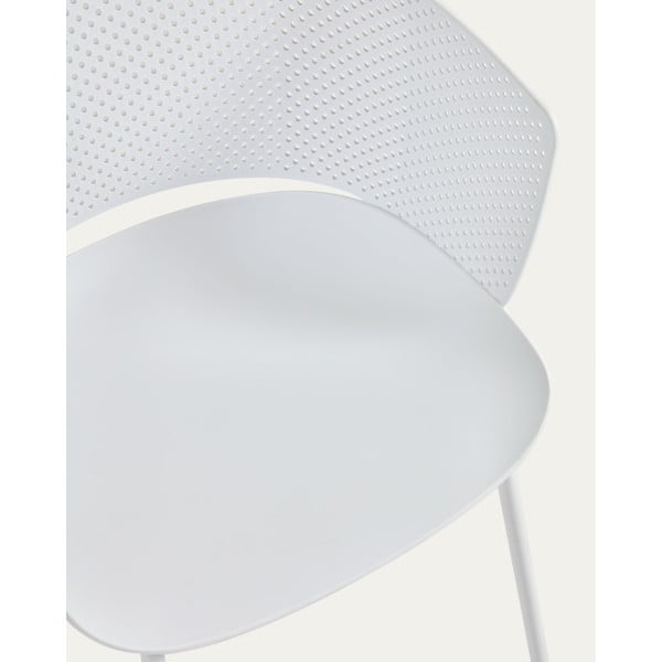 Balts metāla/plastmasas dārza krēsls Yeray – Kave Home-image-4