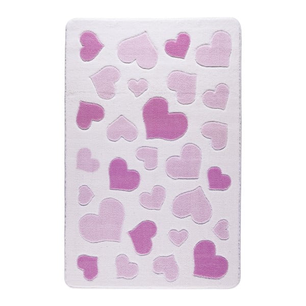 Bērnu rozā paklājs Confetti Sweet Love, 133 x 190 cm