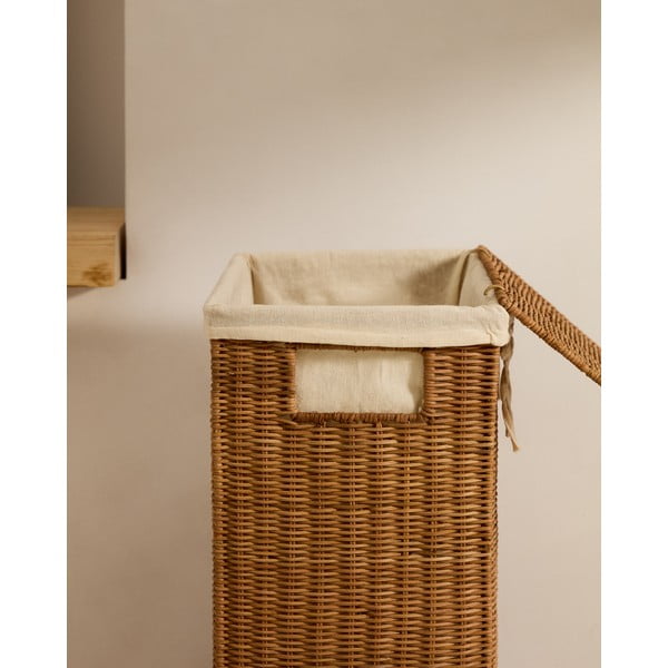 Dabīga toņa rotangpalmas veļas grozi (2 gab.) Indali – Kave Home-image-3