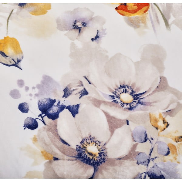 Balta vienguļamā mikroplīša gultas veļa 140x200 cm Blossom – My House-image-1