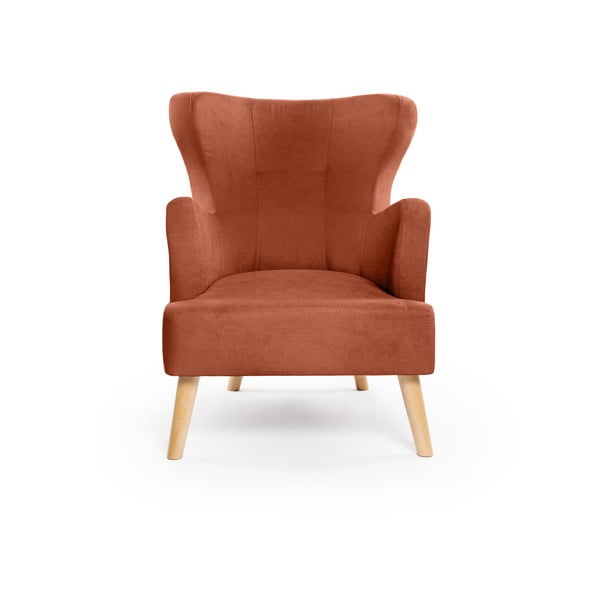 Ķieģeļu sarkans atpūtas krēsls ar atzveltni Noemye – Bonami Selection
