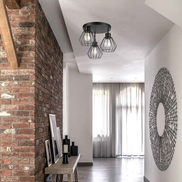 Melna griestu lampa Audrey – LAMKUR-image-4
