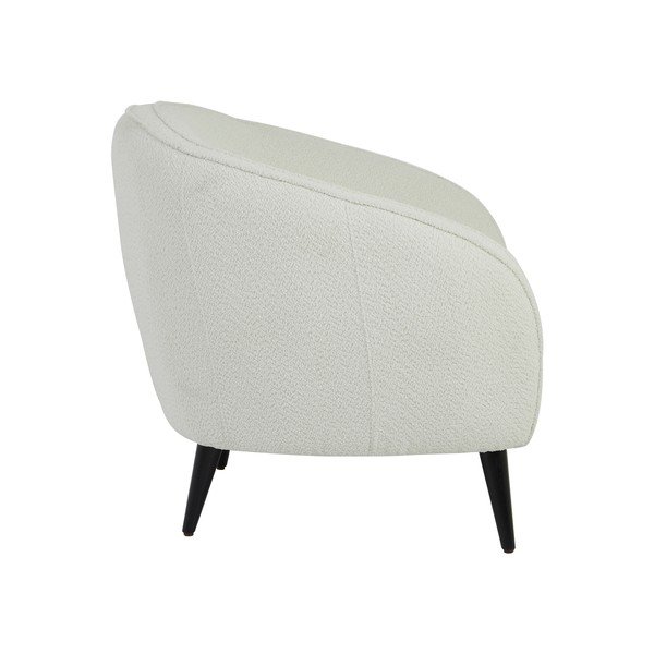 Balts atpūtas krēsls no buklē auduma Almond – Light & Living-image-3