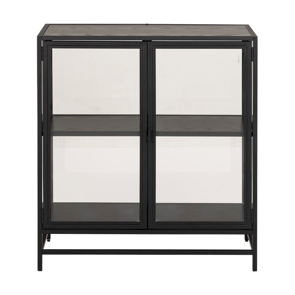 Melna vitrīna Actona Seaford, 77 x 86,4 cm