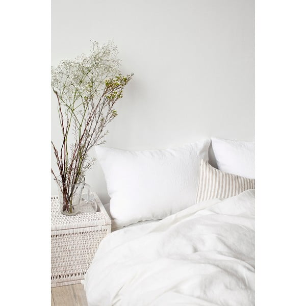 Balts lina segas pārvalks Linen Tales, 200 x 200 cm-image-2