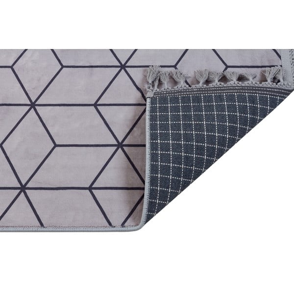 Pelēks mazgājams paklājs 160x100 cm – Vitaus-image-2