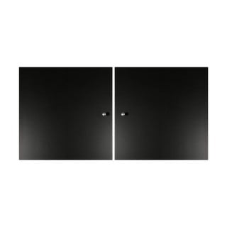 Melnas durvis moduļu plauktu sistēmai 2 gab. 32x33 cm Mistral Kubus - Hammel Furniture