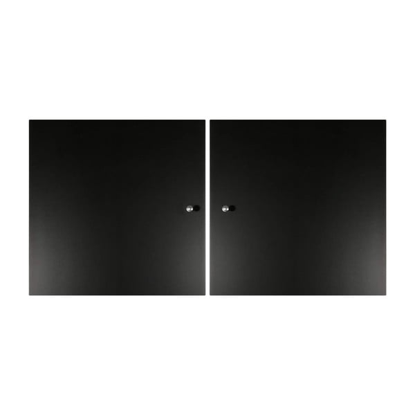 Melnas durvis moduļu plauktu sistēmai (2 gab.) 32x33 cm Mistral Kubus – Hammel Furniture
