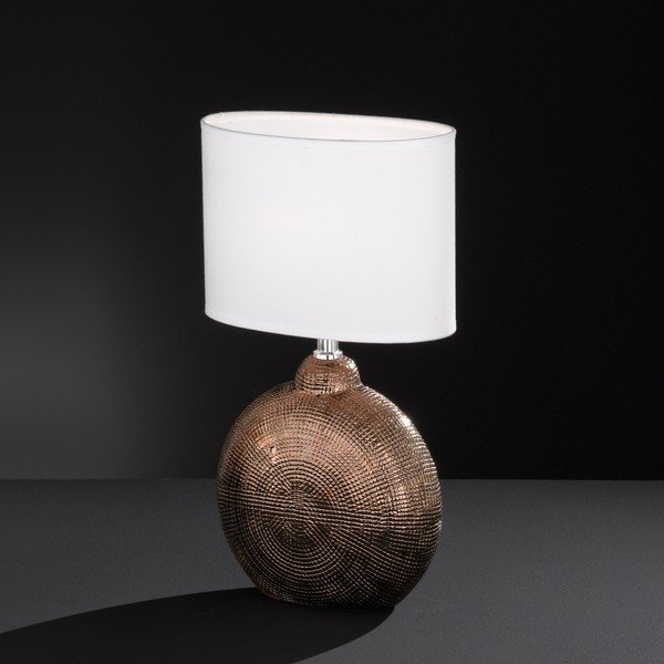 Balti brūna galda lampa Fischer & Honsel Foro, augstums 36 cm-image-2