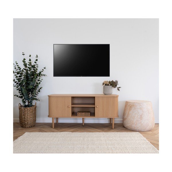 Dabīga toņa TV galdiņš ar priedes koka imitāciju 113x51,5x40 cm Nikko – House Nordic-image-1