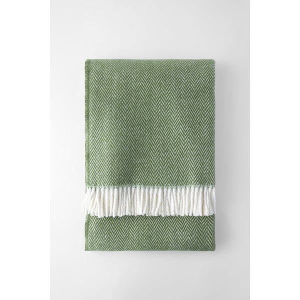 Zaļš pleds ar kokvilnu Euromant Skyline, 140 x 180 cm