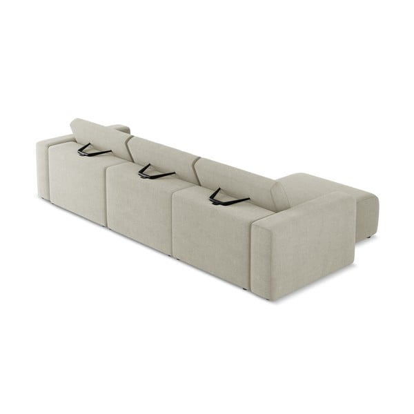 Bēšs modulārais stūra dīvāns (ar kreiso stūri) Kalea – Makamii-image-4